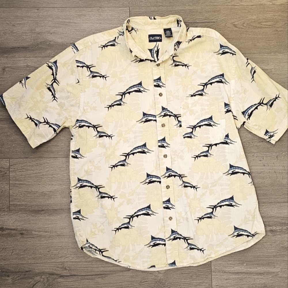 Puritan Swordfish Mens Large button-down